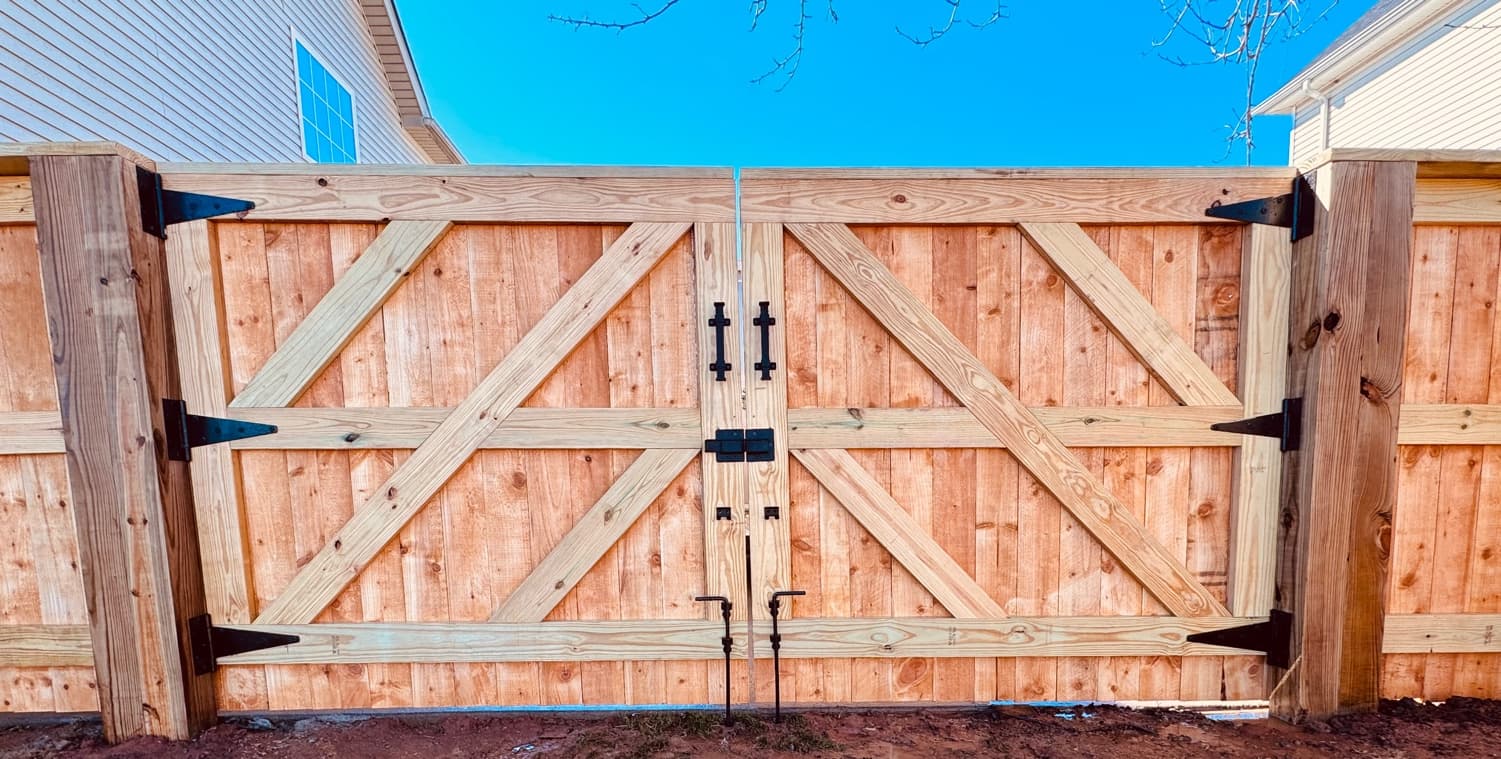 Double Driveway Gate — X-Brace Design